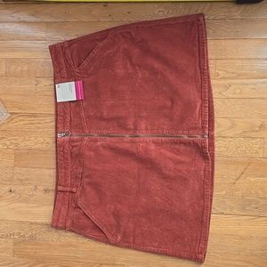 SO BRAND WOMENS JUNIOR PLUS SIZE BROWN CORDUROY MINI SKIRT SIZE 26/44W